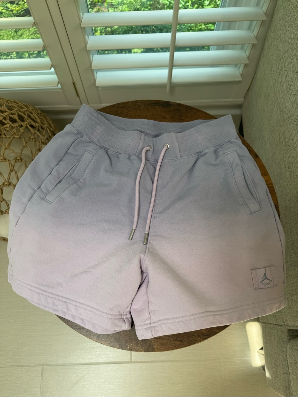 Jordan (Nike) Women's Light Lavender Athletic Shorts with Drawstring